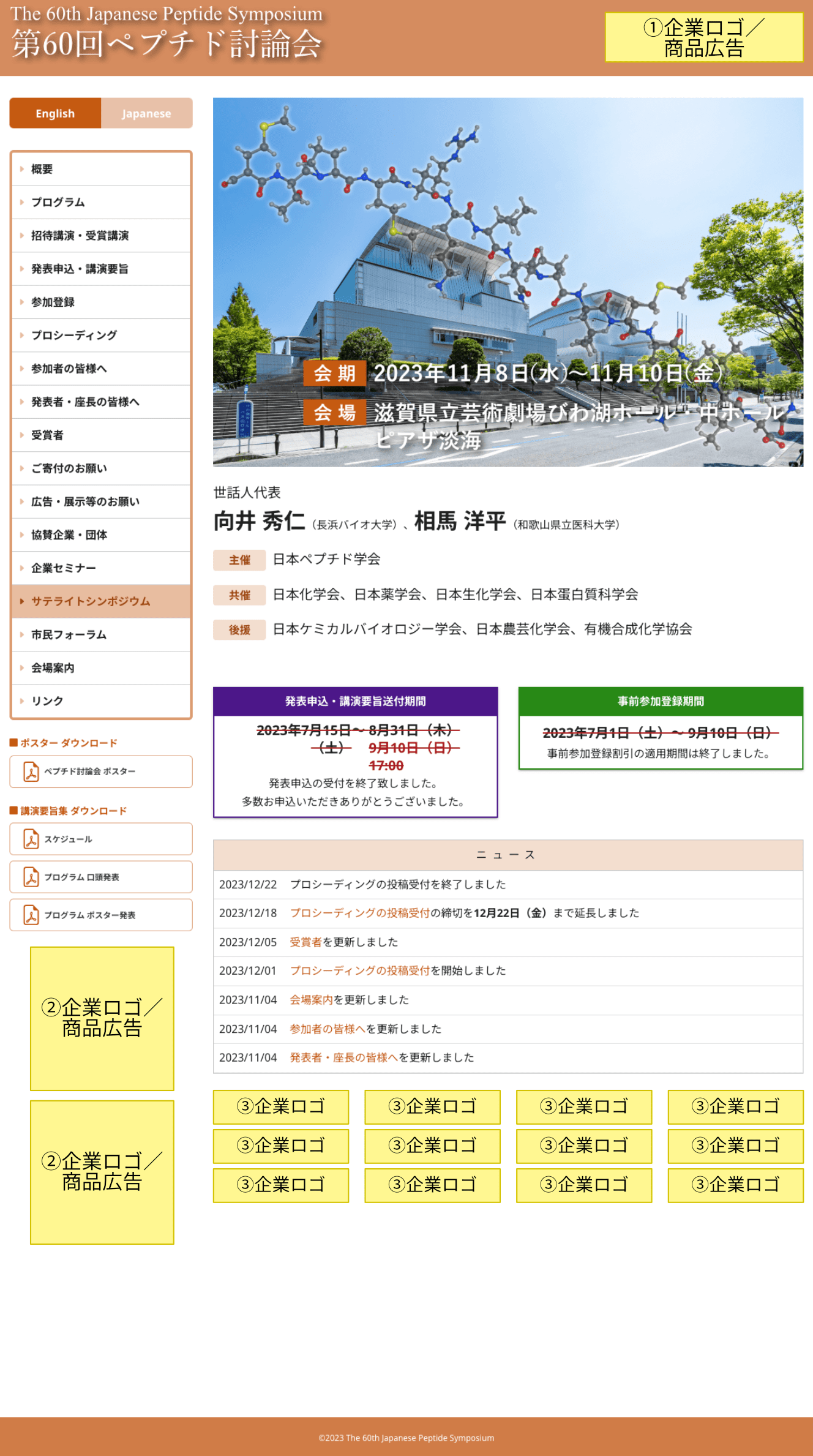 バナー広告位置
