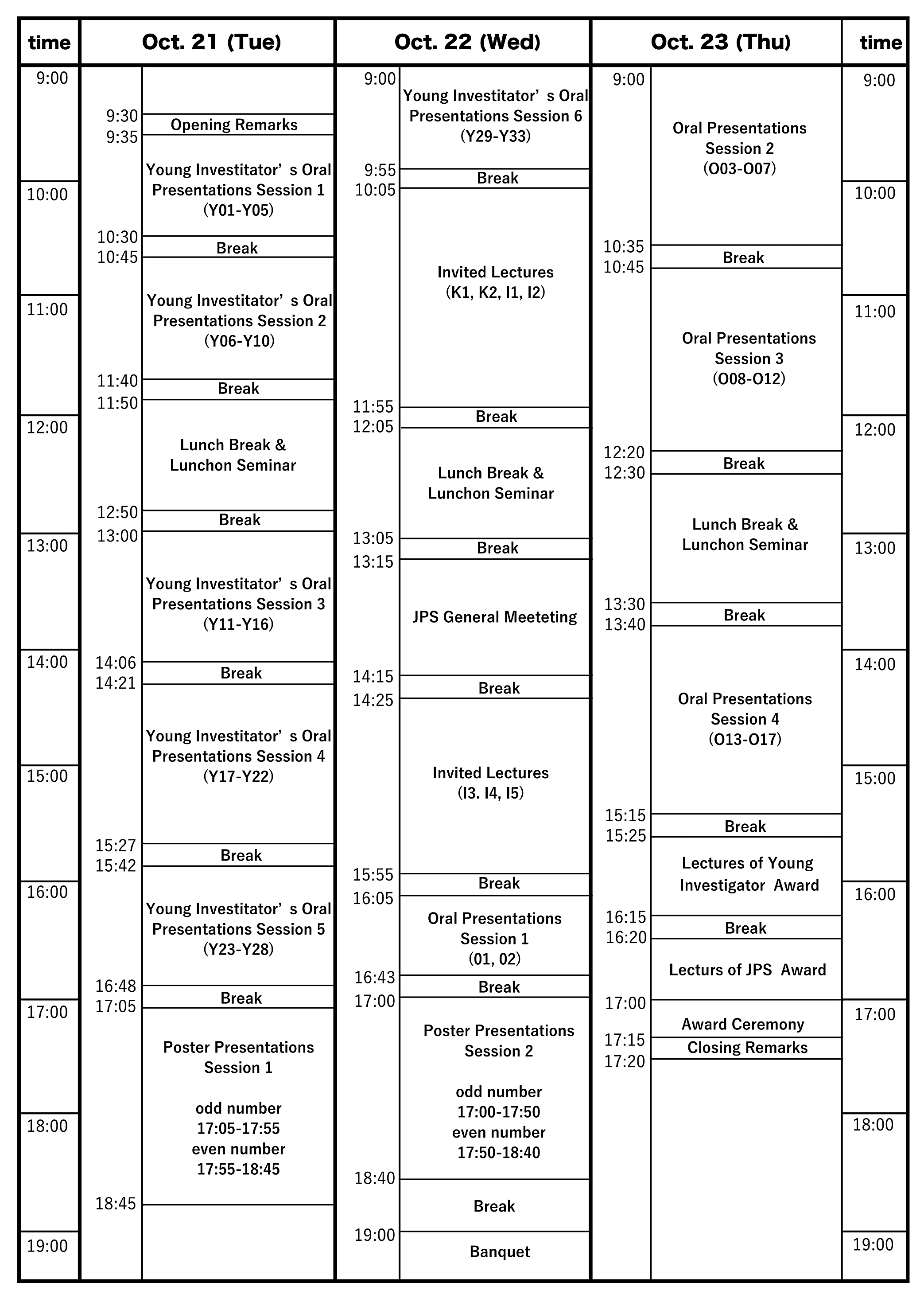 The 62nd Japanese Peptide Symposium Schedule